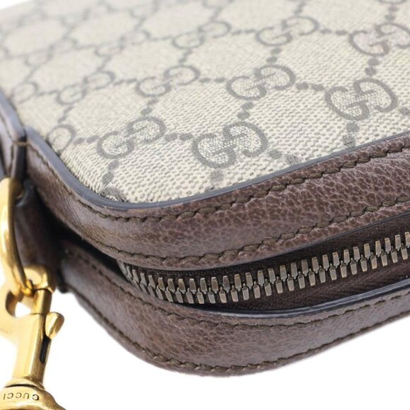 Gucci  Ophidia Small Web GG Supreme Canvas Wristlet Shoulder Bag Beige 699439 - Picture 8 of 15